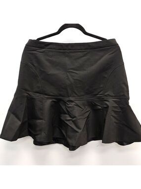Elle Black with Detail Stitching Ruffle Skirt Bottom NWT Size 16